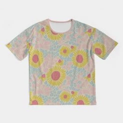 Harlow & Lloyd T Shirts & Tanks Retro Sunflowers Pink Men's Premium Heavyweight T Shirt