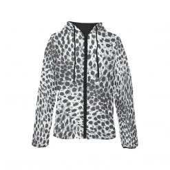Harlow & Lloyd Jackets Black & White Leopard Print Lightweight Womens Hooded Puffer Jacket 8 Harlow & Lloyd Jackets Black & White Leopard Print Lightweight Womens Hooded Puffer Jacket