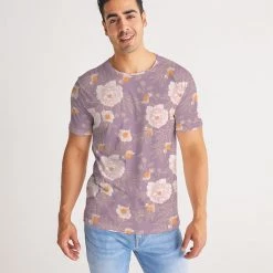 Harlow & Lloyd T Shirts & Tanks Orange Peonies Floral Rose Men's Tee 12 Harlow & Lloyd T Shirts & Tanks Orange Peonies Floral Rose Men's Tee