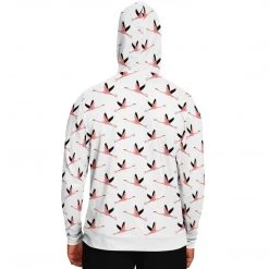 Subliminator Flying Flamingos White Unisex Hoodie Hoodies 24 Subliminator Flying Flamingos White Unisex Hoodie Hoodies