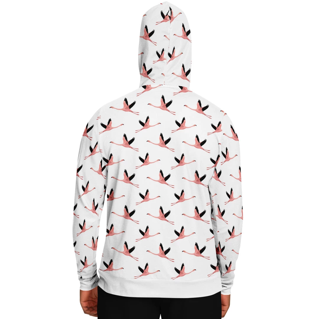 Subliminator Flying Flamingos White Unisex Hoodie Hoodies 13 Subliminator Flying Flamingos White Unisex Hoodie Hoodies