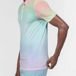 Harlow & Lloyd Soft Rainbow Slim Fit Short Sleeve Polo T Shirts & Tanks
