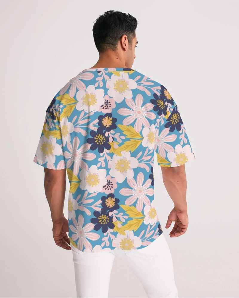 Harlow & Lloyd T Shirts & Tanks Blue Frisky Floral Men's Premium Heavyweight Tee 8 Harlow & Lloyd T Shirts & Tanks Blue Frisky Floral Men's Premium Heavyweight Tee