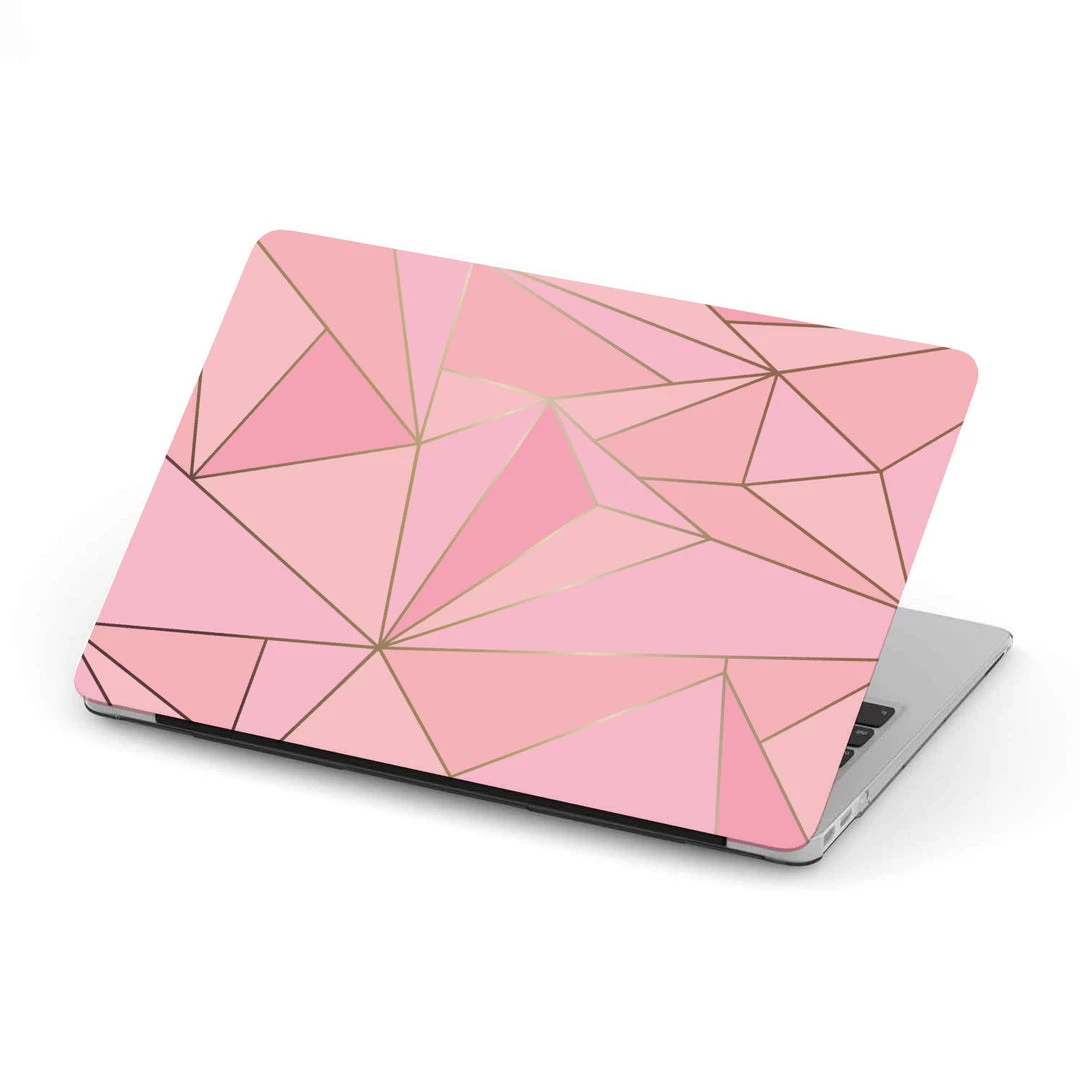 Harlow & Lloyd Macbook Hard Shell Case - Pink & Gold Geometric Macbook Cases 3 Harlow & Lloyd Macbook Hard Shell Case - Pink & Gold Geometric Macbook Cases