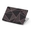 Harlow & Lloyd Macbook Cases Macbook Hard Shell Case - Black & Pink Geometric