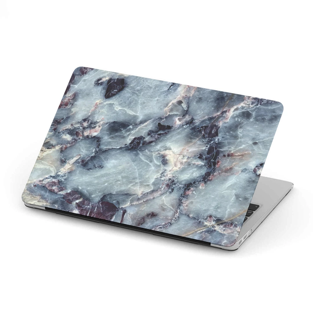 Harlow & Lloyd Macbook Cases Personalized Macbook Hard Shell Case - Blue Grey Marble 3 Harlow & Lloyd Macbook Cases Personalized Macbook Hard Shell Case - Blue Grey Marble