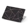 Harlow & Lloyd Personalized Macbook Hard Shell Case - Black & Pink Simple Geometric