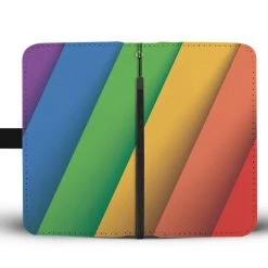 Wc-fulfillment Accessories Personalized LGBT Diagonal Flag Phone Wallet Case
