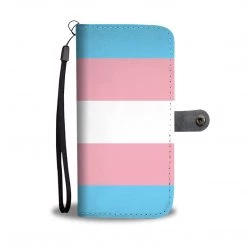 Wc-fulfillment Blue Pink & White Stripe Phone Wallet Case (Pride Flag)