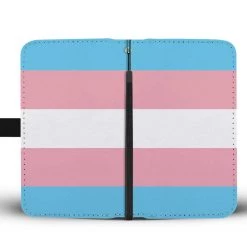 Wc-fulfillment Blue Pink & White Stripe Phone Wallet Case (Pride Flag)