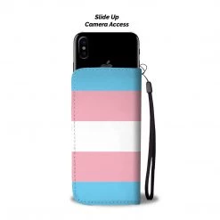 Wc-fulfillment Blue Pink & White Stripe Phone Wallet Case (Pride Flag)