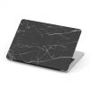 Harlow & Lloyd Macbook Hard Shell Case - Black Streaky Marble