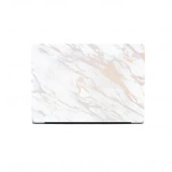 Harlow & Lloyd Macbook Cases Macbook Hard Shell Case - White Rose & Gold Marble