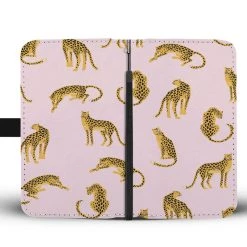 Wc-fulfillment Pink Leopards Phone Wallet Case