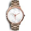 Wc-fulfillment Accessories Paris Unisex Rose Gold Watch - White Marble 1 Wc-fulfillment Accessories Paris Unisex Rose Gold Watch - White Marble