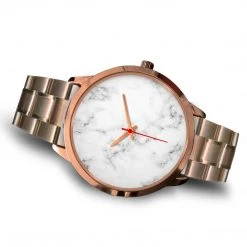 Wc-fulfillment Accessories Paris Unisex Rose Gold Watch - White Marble