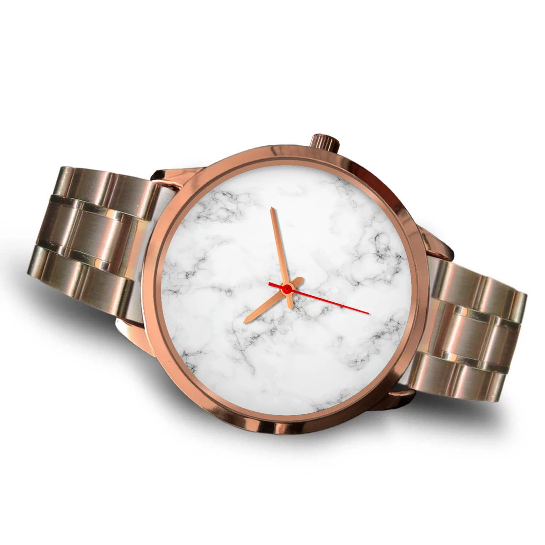 Wc-fulfillment Accessories Paris Unisex Rose Gold Watch - White Marble 4 Wc-fulfillment Accessories Paris Unisex Rose Gold Watch - White Marble