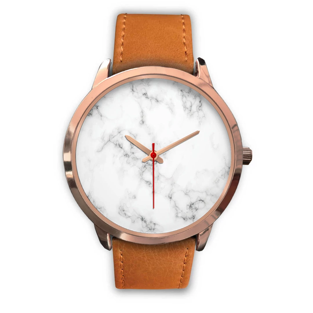 Wc-fulfillment Accessories Paris Unisex Rose Gold Watch - White Marble 8 Wc-fulfillment Accessories Paris Unisex Rose Gold Watch - White Marble