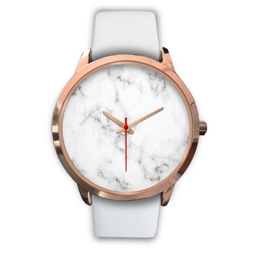 Wc-fulfillment Accessories Paris Unisex Rose Gold Watch - White Marble 10 Wc-fulfillment Accessories Paris Unisex Rose Gold Watch - White Marble