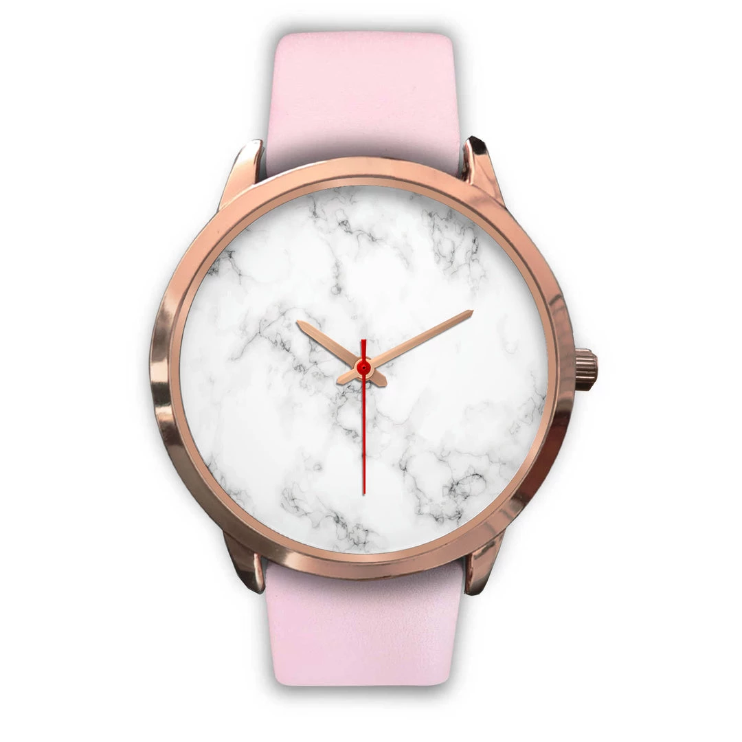 Wc-fulfillment Accessories Paris Unisex Rose Gold Watch - White Marble 11 Wc-fulfillment Accessories Paris Unisex Rose Gold Watch - White Marble