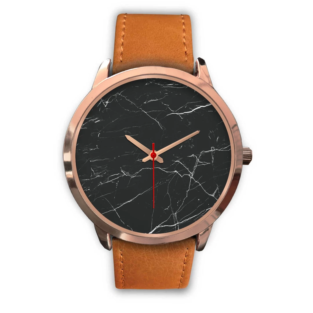Wc-fulfillment Helsinki Unisex Rose Gold Watch - Black Marble 9 Wc-fulfillment Helsinki Unisex Rose Gold Watch - Black Marble