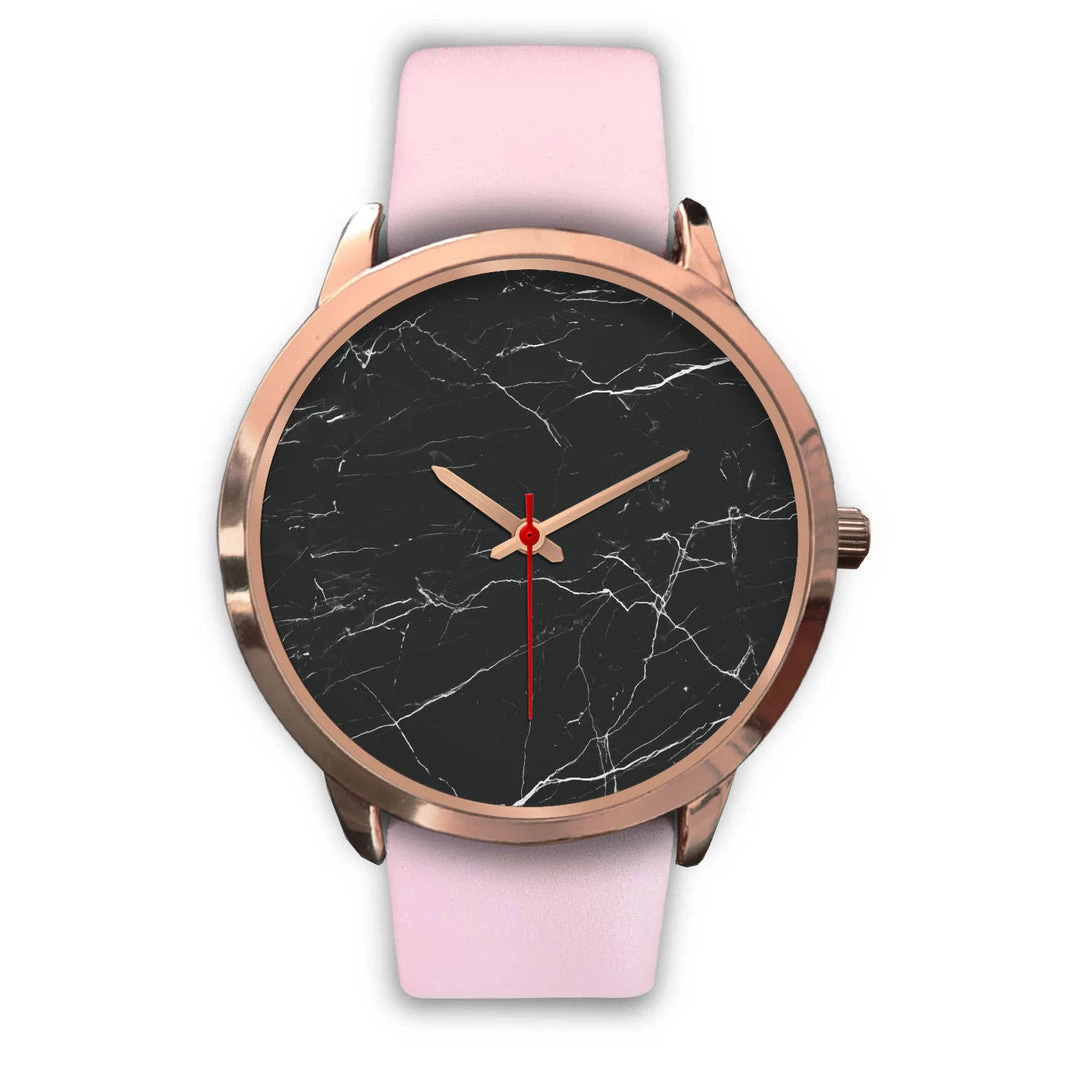 Wc-fulfillment Helsinki Unisex Rose Gold Watch - Black Marble 12 Wc-fulfillment Helsinki Unisex Rose Gold Watch - Black Marble