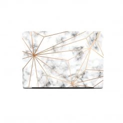 Harlow & Lloyd Macbook Hard Shell Case - White Marble & Geometric Macbook Cases