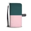 Wc-fulfillment Personalized Emerald Green & Blush Pink Phone Wallet Case Phone Cases