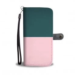Wc-fulfillment Personalized Emerald Green & Blush Pink Phone Wallet Case Phone Cases