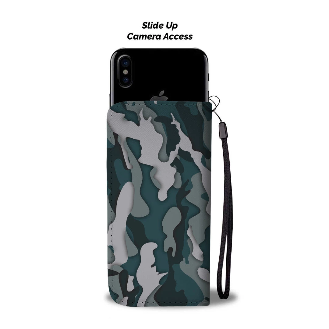 Wc-fulfillment Phone Cases Green Camo Phone Wallet Case 5 Wc-fulfillment Phone Cases Green Camo Phone Wallet Case