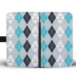 Wc-fulfillment Phone Cases Vintage Golf Pattern Phone Wallet Case