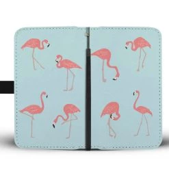Wc-fulfillment Phone Cases Pink Flamingos Phone Wallet Case