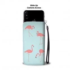 Wc-fulfillment Phone Cases Pink Flamingos Phone Wallet Case