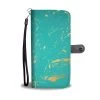 Wc-fulfillment Jade Green & Gold Specks Phone Wallet Case Phone Cases