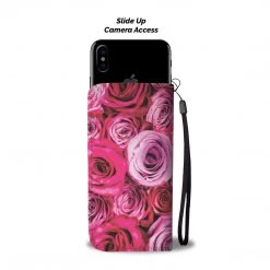 Wc-fulfillment Phone Cases Red Rose Passion Phone Wallet Case