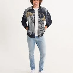 Harlow & Lloyd Jackets Perched Peacocks Men's Bomber Jacket
