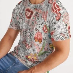 Harlow & Lloyd Blood Orange Floral Men's Tee 14 Harlow & Lloyd Blood Orange Floral Men's Tee
