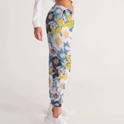 Harlow & Lloyd Blue Frisky Floral Lightweight Women's Track Pants