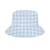 ThisNew Accessories Pale Blue Houndstooth Bucket Hat