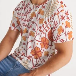 Harlow & Lloyd T Shirts & Tanks Orange Retro Garden Men's Tee