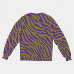Harlow & Lloyd Purple Olive Zebra Men's French Terry Pullover Sweatshirt 13 Harlow & Lloyd Purple Olive Zebra Men's French Terry Pullover Sweatshirt