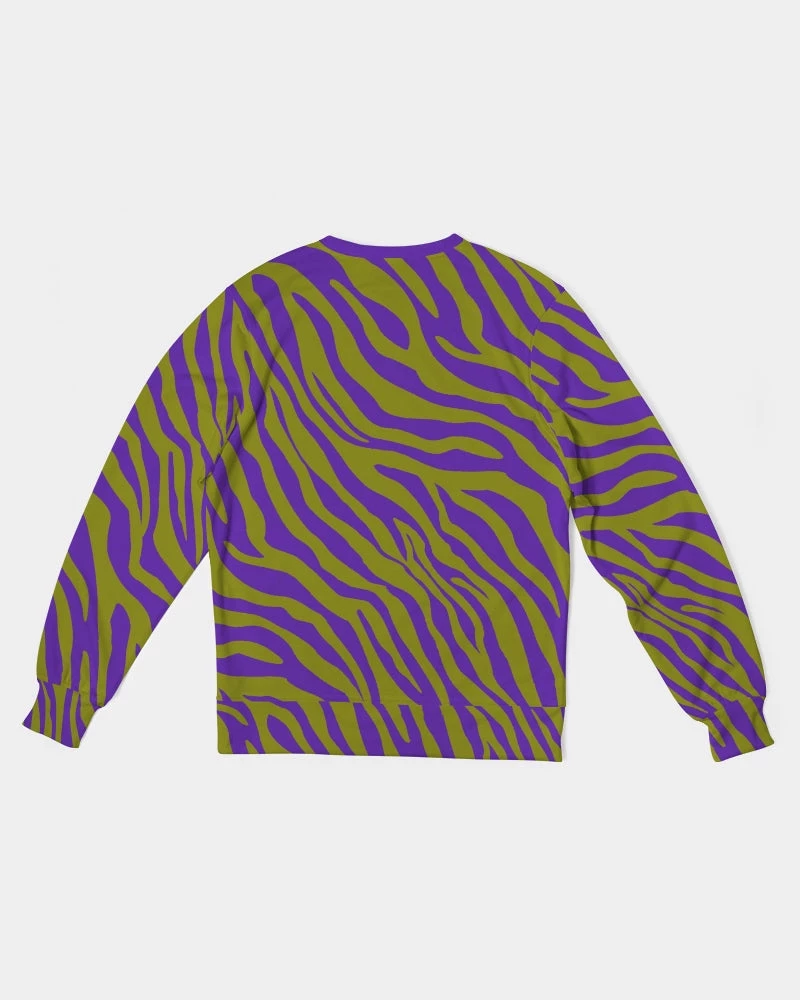 Harlow & Lloyd Purple Olive Zebra Men's French Terry Pullover Sweatshirt 8 Harlow & Lloyd Purple Olive Zebra Men's French Terry Pullover Sweatshirt