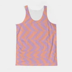 Harlow & Lloyd Peach & Orchid Stripe Men's Tank T Shirts & Tanks