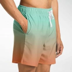 Subliminator Green Orange Color Fade Fleece Shorts 18 Subliminator Green Orange Color Fade Fleece Shorts