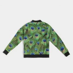 Harlow & Lloyd Jackets Stunning Peacock Women's Bomber Jacket 17 Harlow & Lloyd Jackets Stunning Peacock Women's Bomber Jacket