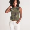 Harlow & Lloyd T Shirts & Tanks Woodland Camo Women's Cropped Tank 2 Harlow & Lloyd T Shirts & Tanks Woodland Camo Women's Cropped Tank