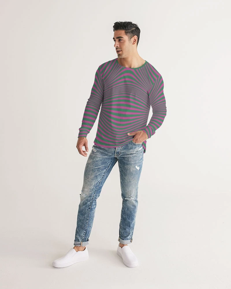 Harlow & Lloyd Fuchsia & Green Optical Men's Long Sleeve Tee 8 Harlow & Lloyd Fuchsia & Green Optical Men's Long Sleeve Tee