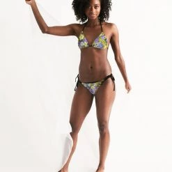 Harlow & Lloyd Spring Flowers Women's Triangle String Bikini