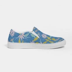 Harlow & Lloyd Parisian Blue Floral Women's Slip-On Canvas Shoe