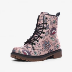 Harlow & Lloyd Shoes Indian Pink Paisley Lace Up Boots